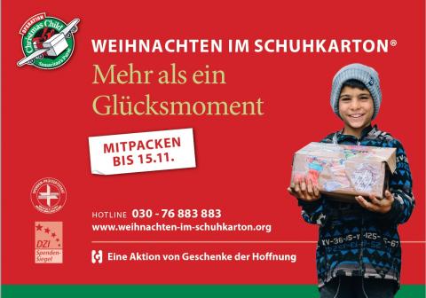 Weihnachten im Schuhkarton 2016