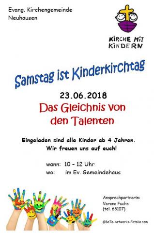 Kinderkirche Plakat 23.06.2018