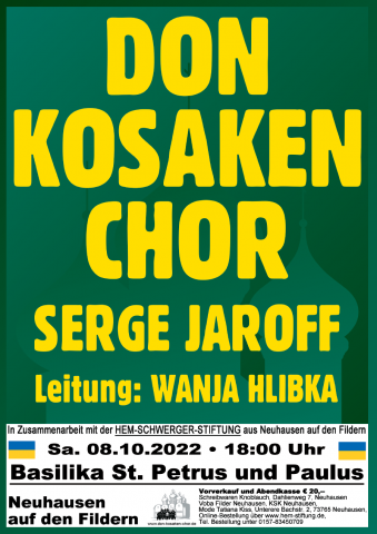 Plakat Don Kosaken Chor 2022
