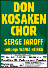 Plakat Don Kosaken Chor 2022